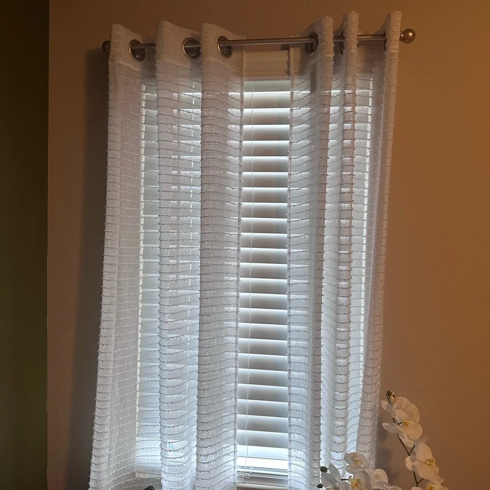 KARL LAGERFELD PARIS Sheer Curtain Panels – Set of 4